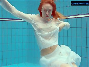 redhead Diana hot and nasty in a white sundress
