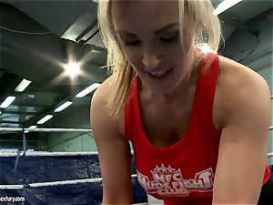 Tanya Tate with red-hot babe fighting in the ring