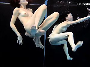 2 damsels swim and get nude spectacular